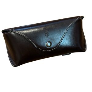 Vintage Polo Ralph Lauren Brown Leather Sunglasses Case